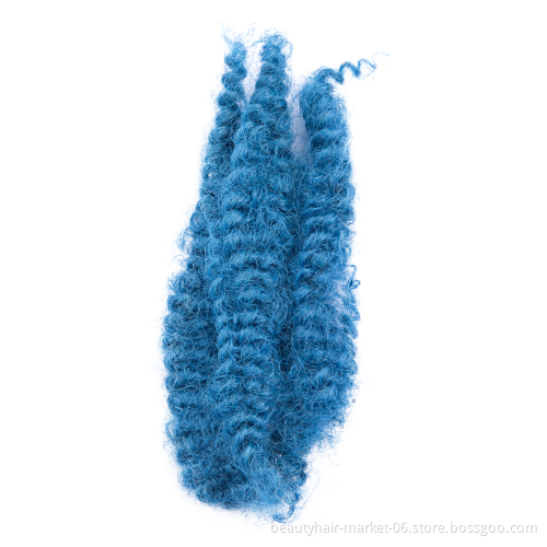 BLT wholesale cheap afro kinky bulk for dreadlock  human extension biue 100% human hair good quality Brazilian hair
